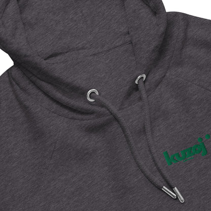 Sudadera eco unisex Kuzoj - frontal cuello con cordones gris