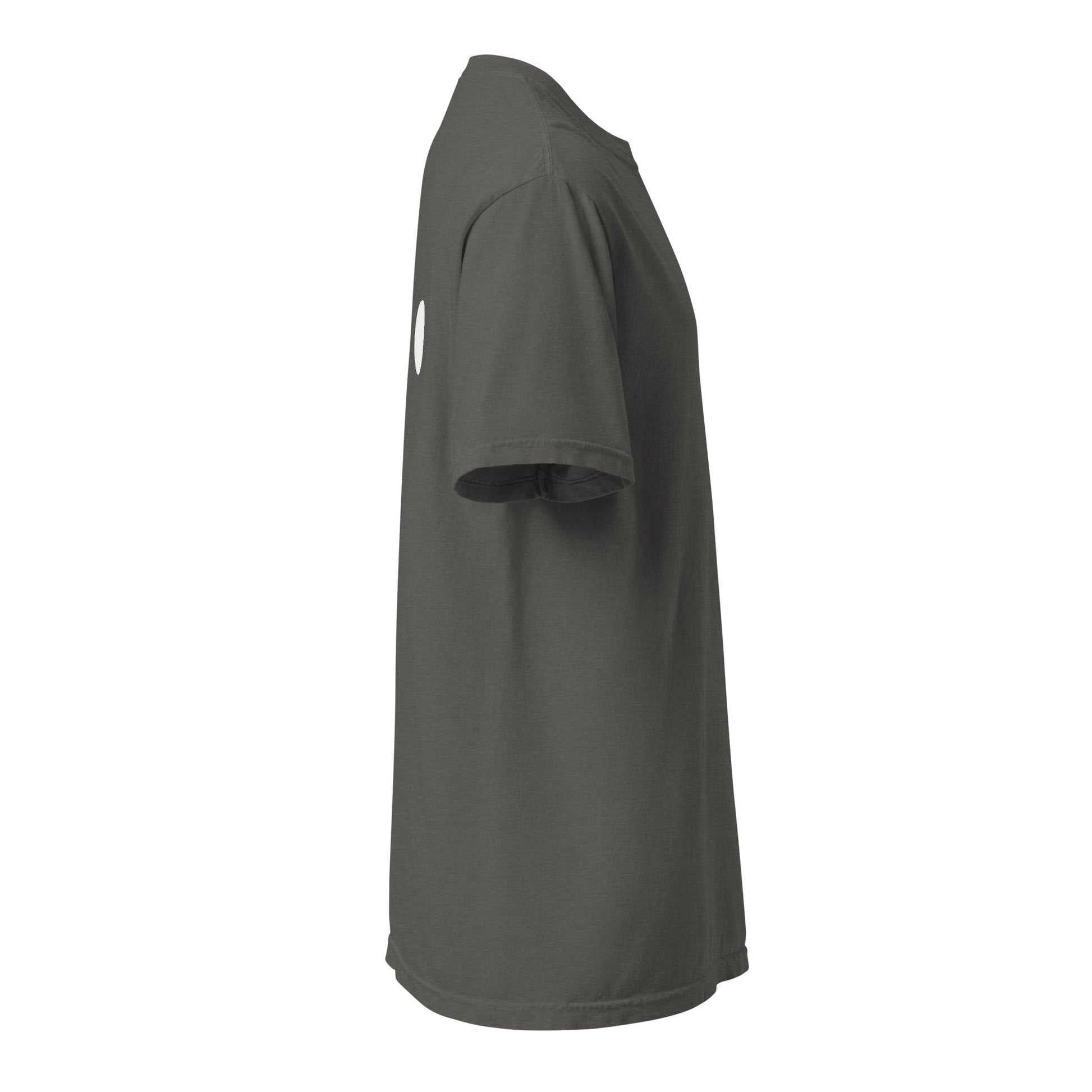 CÓDIGO 3 — camiseta gruesa unisex color Pepper, vista lateral derecha