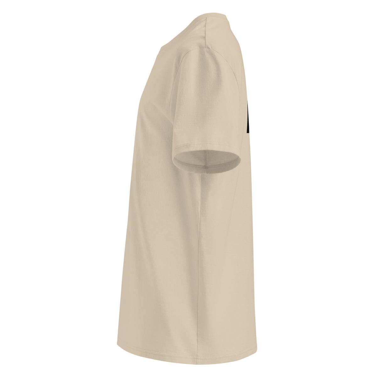 ORIGEN — camiseta orgánica unisex color Desert Dust, vista lateral izquierda