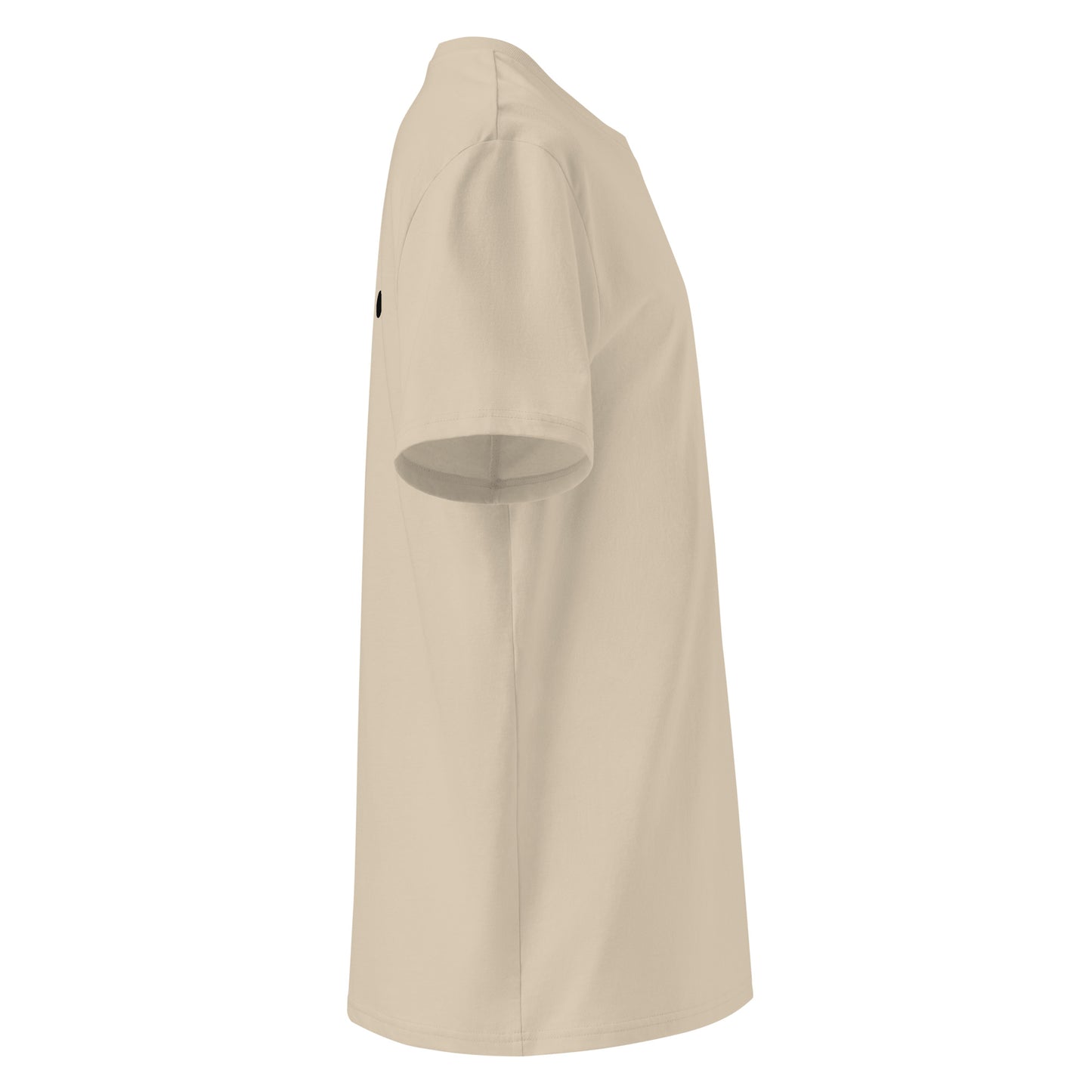 ORIGEN — camiseta orgánica unisex color Desert Dust, vista lateral derecha