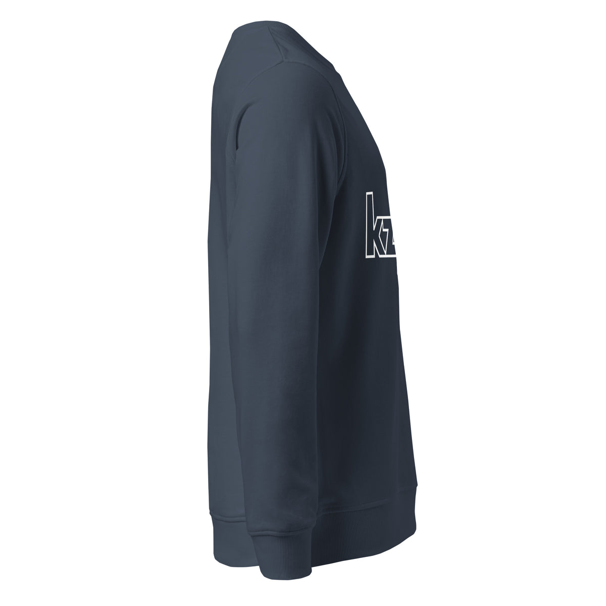CONTORNO — sudadera orgánica unisex azul marino, vista lateral derecha
