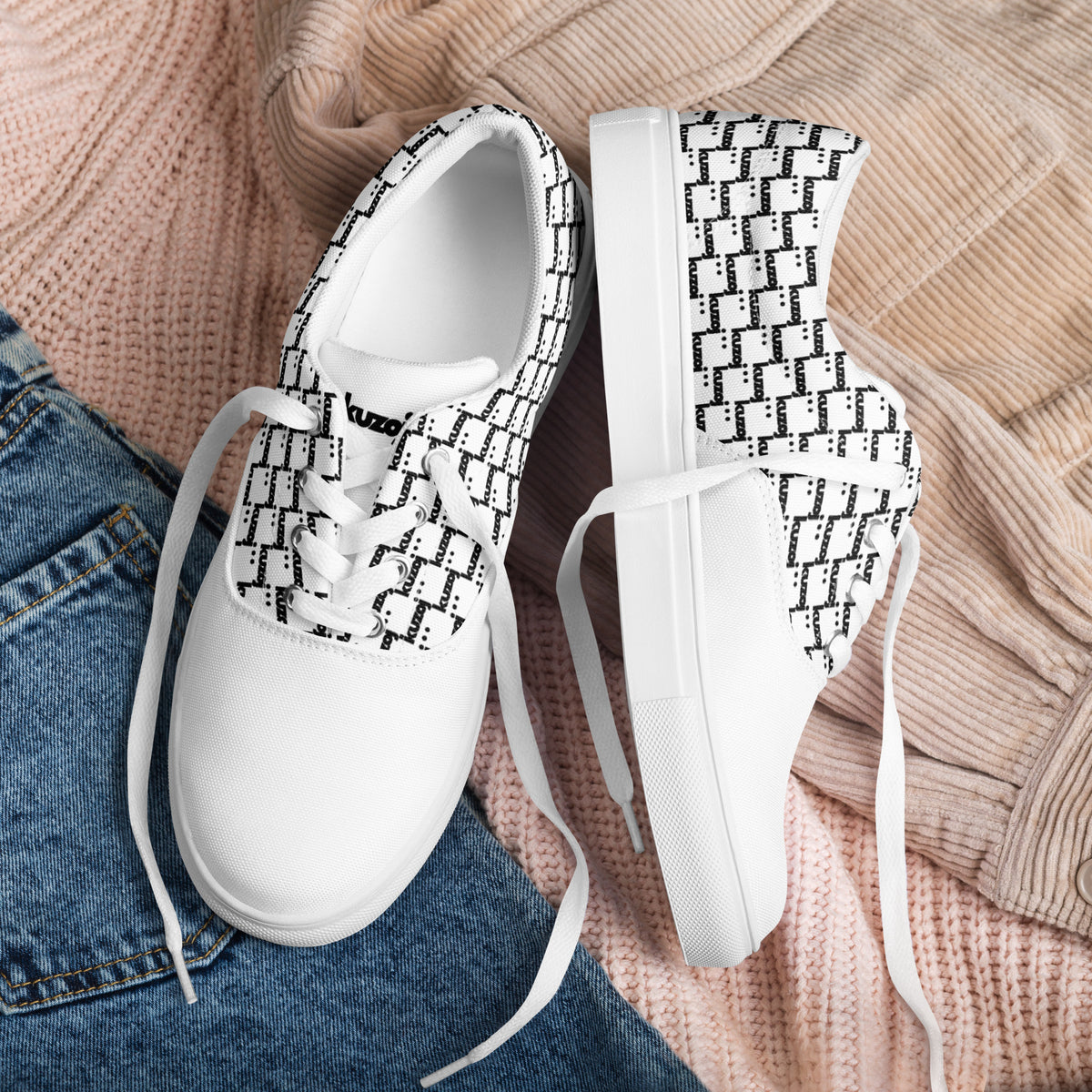 Zapatillas de lona con cordones para mujer | Kuzoj